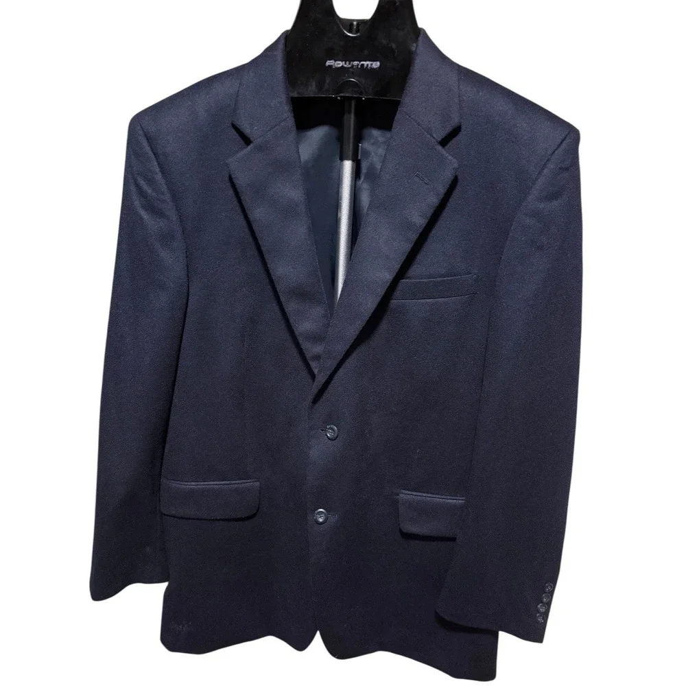 Jos. A. Bank 100% CASHMERE Blazer Men's 44R Navy Sport Coat - Flaws - Fair